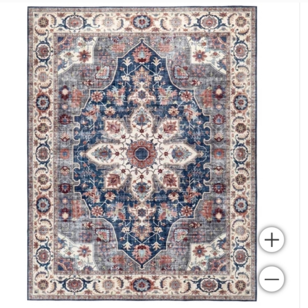 3' x 5'/ Wyatt & Ash Washable Area Rug, Aliyah